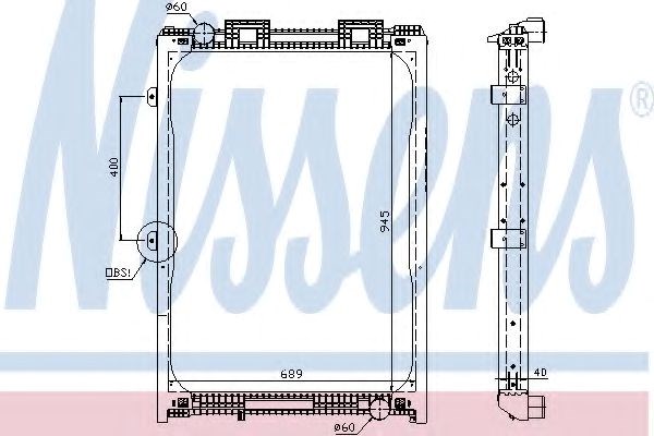 Радіатор 62870A NISSENS