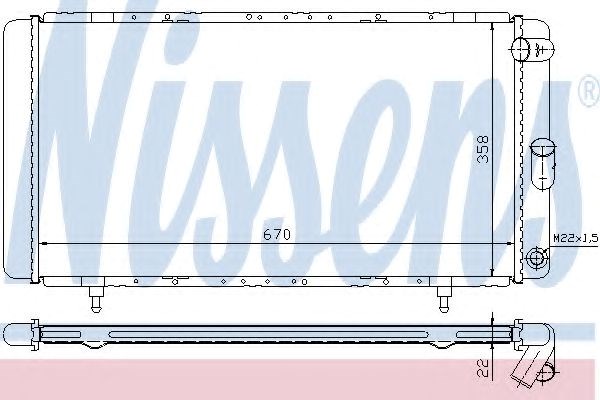 Радіатор системи охолодження двигуна 63911A NISSENS