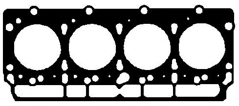 Прокладка головки блоку ford transit 2.5d/td 88-d95 (вир-во elring) 646440