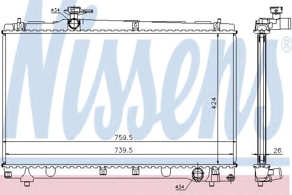 Радіатор 64670A NISSENS