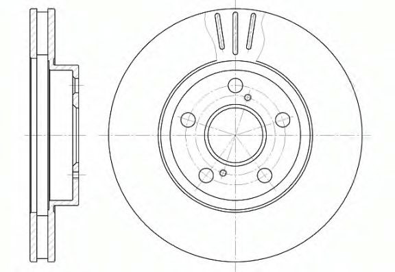 Remsa toyota диск гальм. передній prius 1,8hybrid 654010