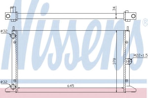 Радіатор охолодження 67305 NISSENS