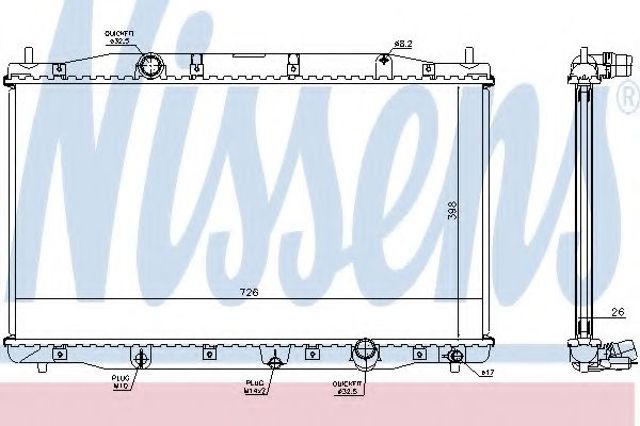 Радіатор 68092 NISSENS