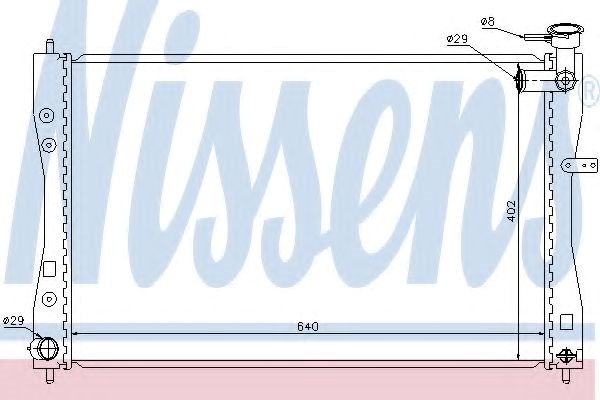 Радіатор системи охолодження двигуна 68185 NISSENS