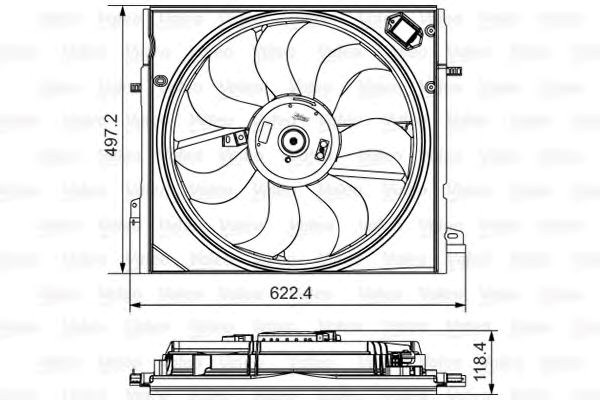 Вентилятор охлаждения радиатора 698582