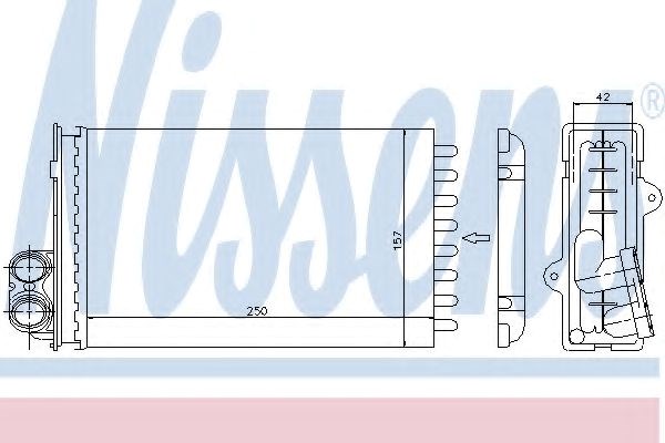Радиатор печки peugeot 405 (87-) 1.4-2.0 (пр-во nissens) 72935