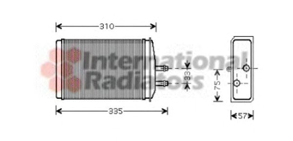 Радиатор отопителя skoda felicia (6u) (94-) 1.3 (пр-во van wezel) 76006016