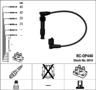 0810 комплект ізольованих проводів для свічок запалення rc-op440 810