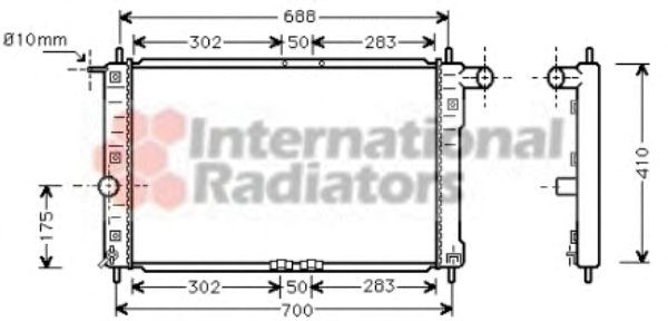 Радиатор охлаждения daewoo lanos (97-) 1.3-1.6 i (пр-во van wezel) 81002014