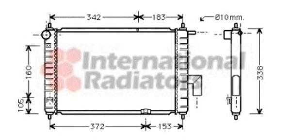 Радиатор охлаждения двигателя matiz 2 0.8 mt +-ac 01- (van wezel) 81002046