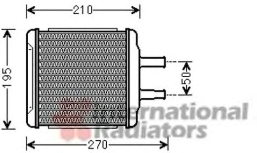 Радиатор отопителя nubira/lacetti all 03- 1.6-1.8 (пр-во van wezel) 81006088