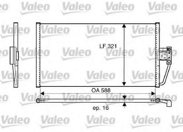 Радіатор системи охолодження кондиціонера 817561 VALEO