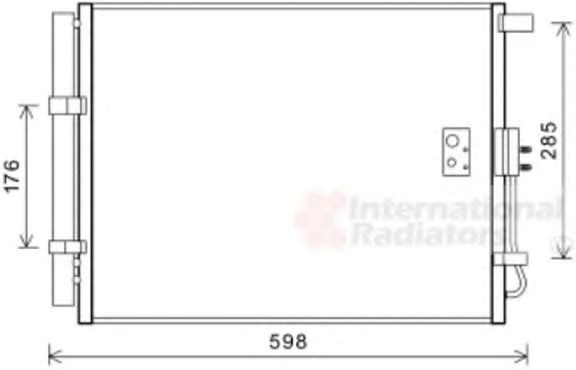 Радіатор кондиціонера hyundai i30 (2012) 1.4 crdi (вир-во van wezel) 82005373