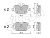 Задні гальмівні колодки 8226410 CIFAM
