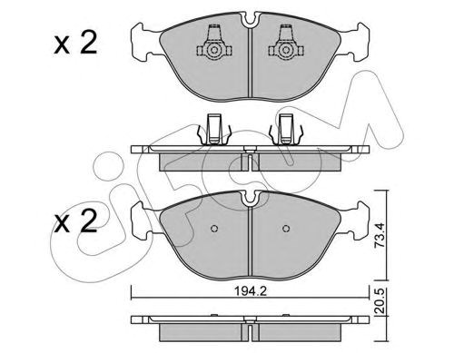 Колодки передні 8228280 CIFAM
