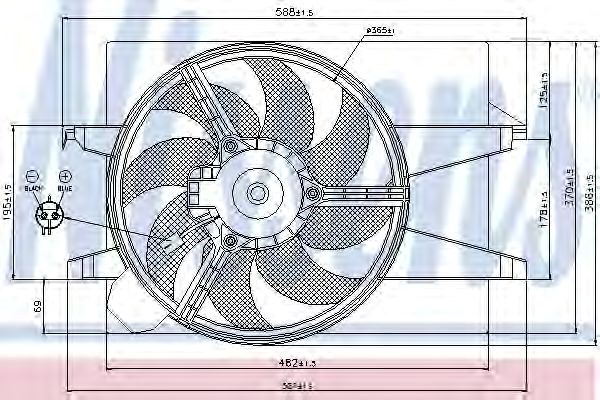 Вентилятор охолодження двигуна 85030