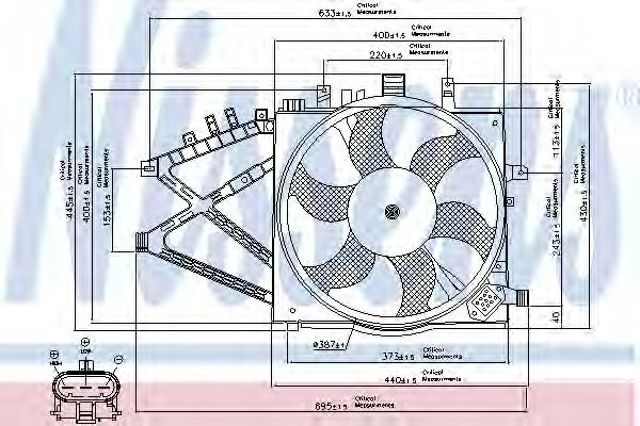 Електровентилятор радіатора 85190 NISSENS