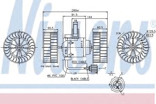 Вентилятор грубки 87037 NISSENS