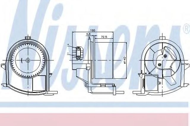 Електромотор пічки 87047 NISSENS