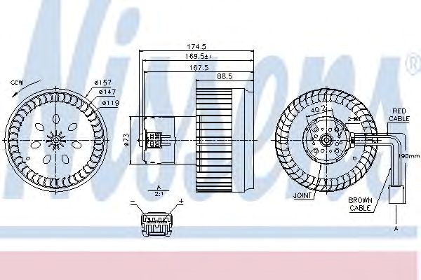 Електромотор пічки 87123 NISSENS