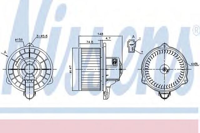 Моторчик пічки 87161 NISSENS