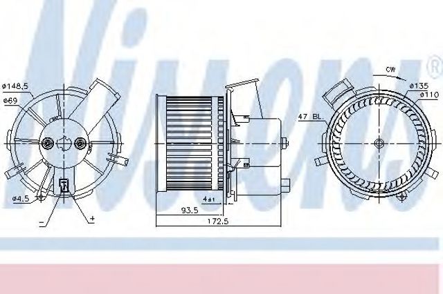 Вентилятор грубки 87405 NISSENS