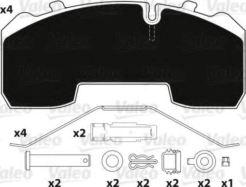 Задні колодки 882207 VALEO