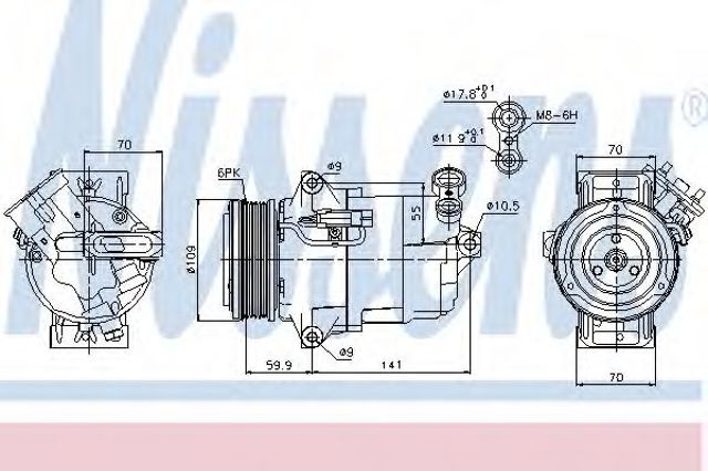 Насос кондиціонера 89041 NISSENS
