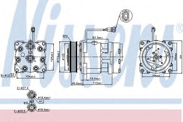 Насос кондиціонера 89083 NISSENS
