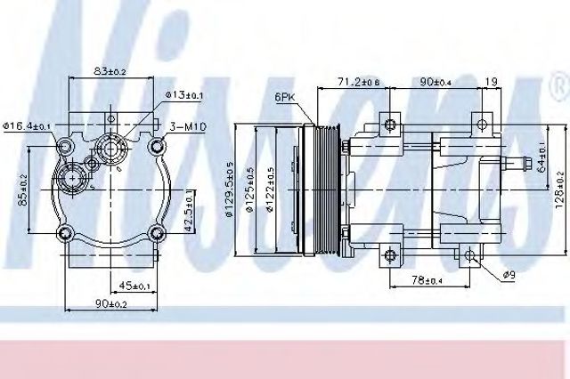 Компресор кліматичної установки 89205 NISSENS