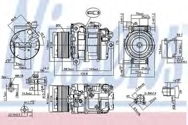 Компресор кліматичної установки 89595 NISSENS