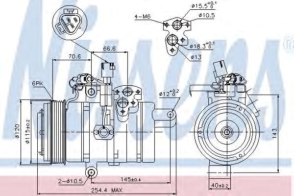 Компресор холодоагенту 89607 NISSENS