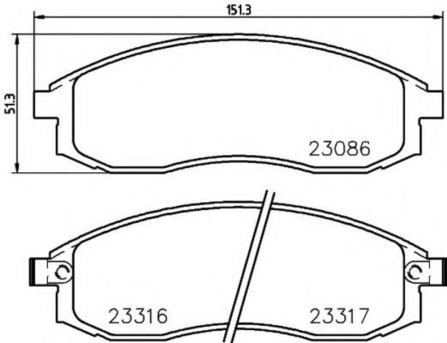 Тормозні колодки 8DB355006731 HELLA