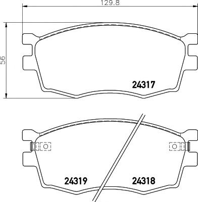 Колодки передні 8DB355006951 HELLA