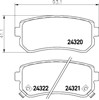 Колодки гальмові задні, дискові 8DB355006961 HELLA