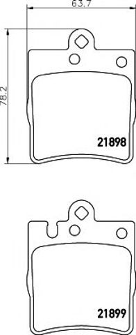 Колодки на гальмо задній дисковий 8DB355008451 HELLA