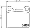 Задні дискові колодки 8DB355008801 HELLA