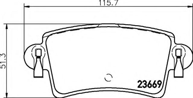 Задні гальмівні колодки 8DB355009421 HELLA