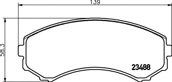 Колодки передні 8DB355009461 HELLA