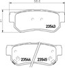 Колодки гальмові задні, дискові 8DB355009971 HELLA