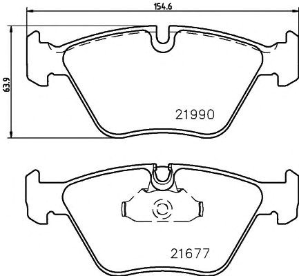 Тормозні колодки 8DB355010711 HELLA
