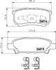 Колодки гальмові задні, дискові 8DB355010811 HELLA