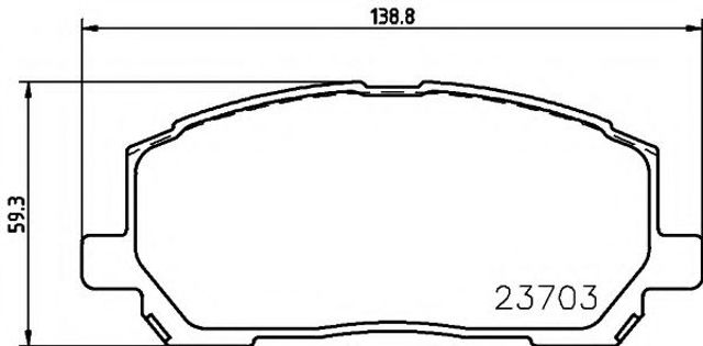 Колодки гальмівні дискові комплект 8DB355011161 HELLA