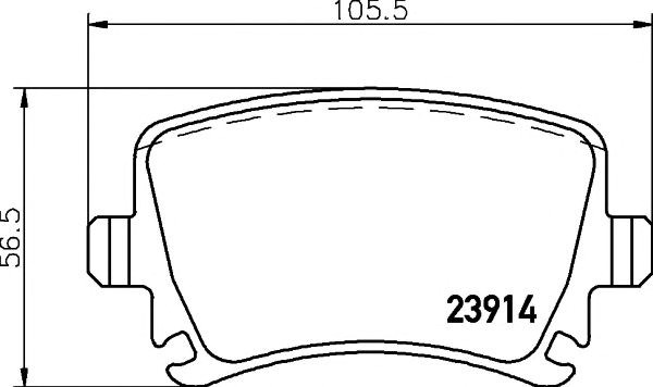 Колодки гальмові задні, дискові 8DB355011771 HELLA
