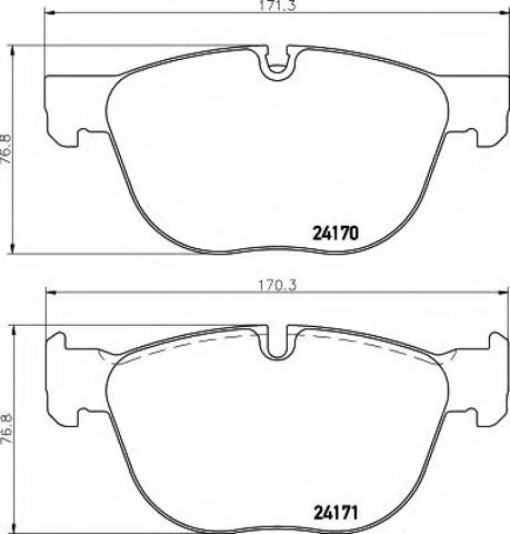 Колодки гальмівні дискові комплект 8DB355012541 HELLA