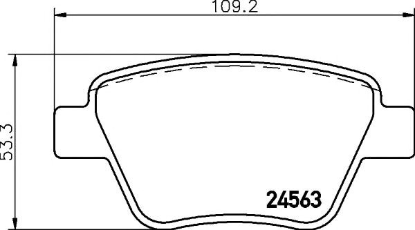 Колодки гальмові задні, дискові 8DB355014021 HELLA