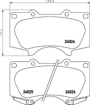 Колодки гальмівні дискові комплект 8DB355014121 HELLA