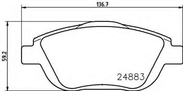 Колодки гальмівні передні, дискові 8DB355014551 HELLA
