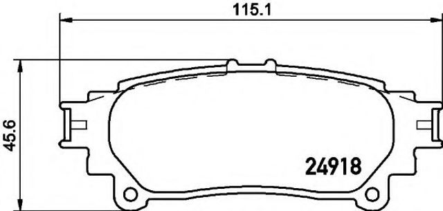Комплект задніх колодок 8DB355015371 HELLA