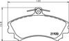 Колодки гальмівні передні, дискові 8DB355016681 HELLA